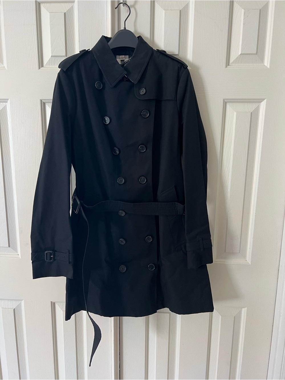 Burberry Sandringham Mid Trench Coat NWT Black US 16
